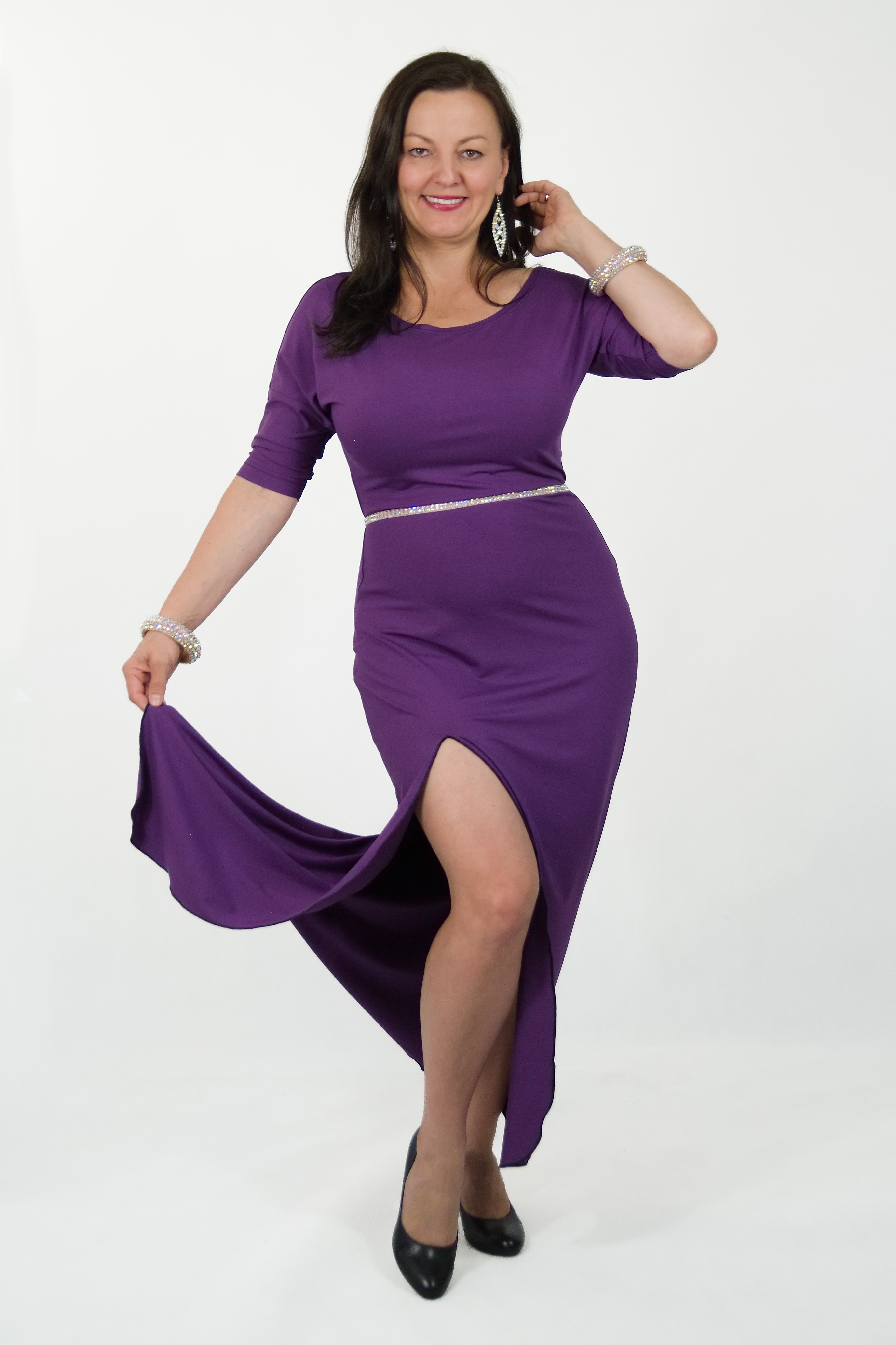 JSEM BOŽSKÁ - šaty dlouhé fialové