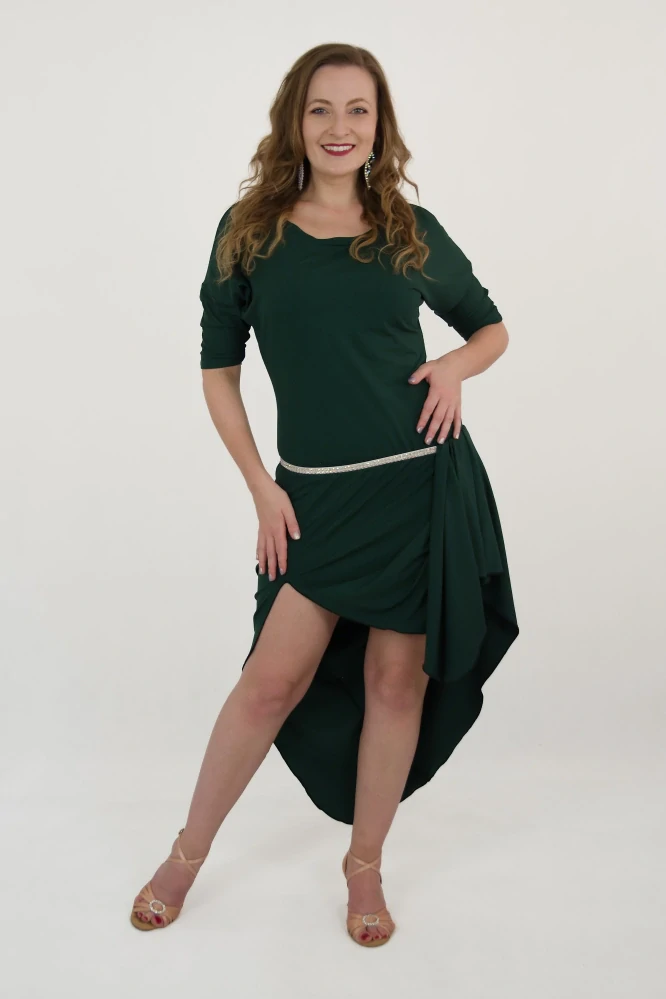 JSEM BOŽSKÁ - šaty dlouhé tmavozelené 