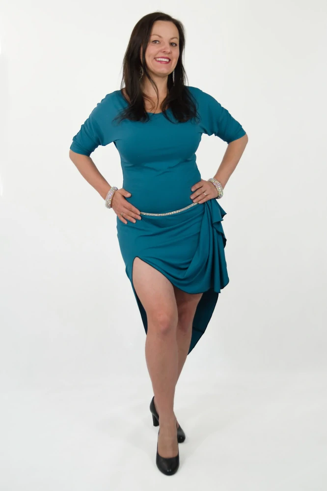 JSEM BOŽSKÁ - šaty dlouhé petrolejové