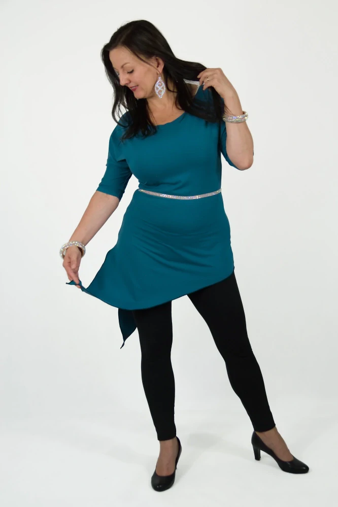 JSEM BOŽSKÁ - šaty krátké petrolejové NOVÁ BARVA