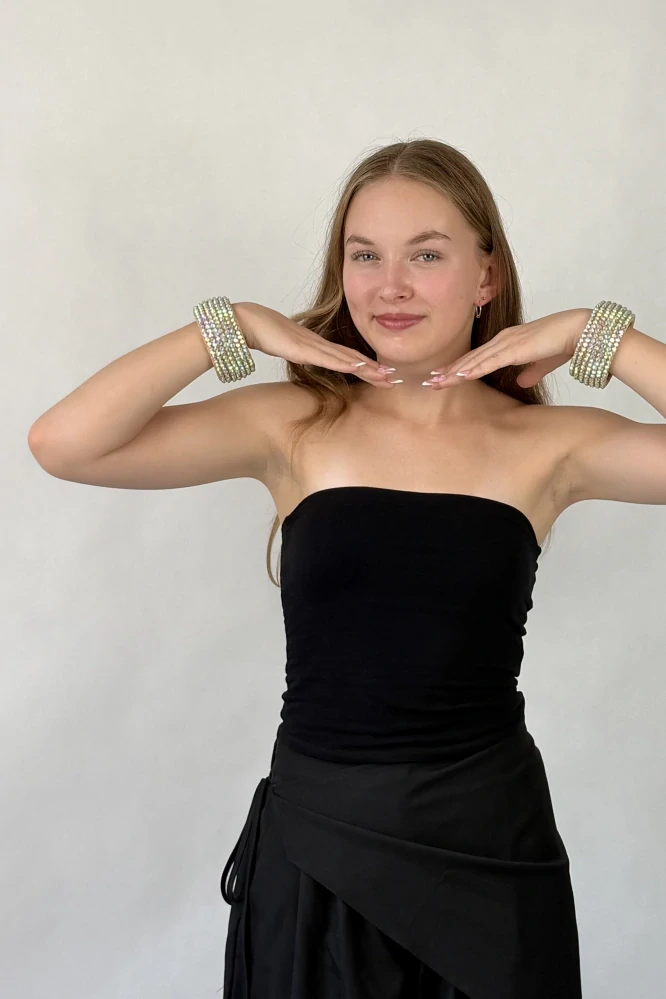 Náramek BOŽSKÁ ZÁŘE - 7 řad kamínků