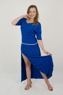 JSEM BOŽSKÁ - šaty dlouhé modré 